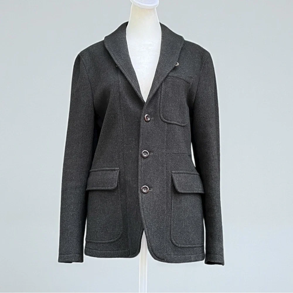 J. Crew Wallace & Barnes Merino Lambswool Sportscoat in Black Size 36S
